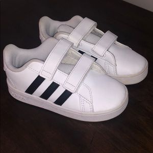 ADIDAS Velcro shoes. Size 9K. Worn only once.